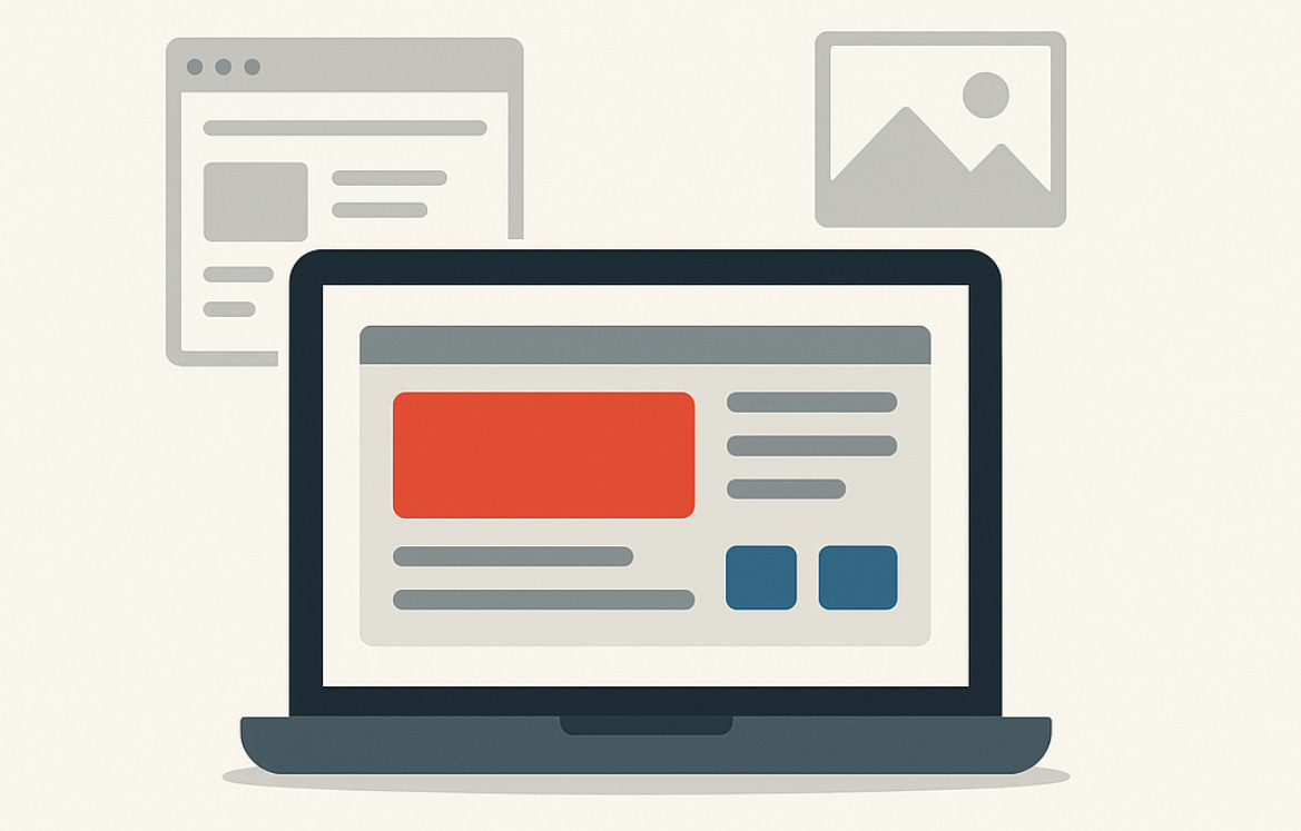 Statische website mockup